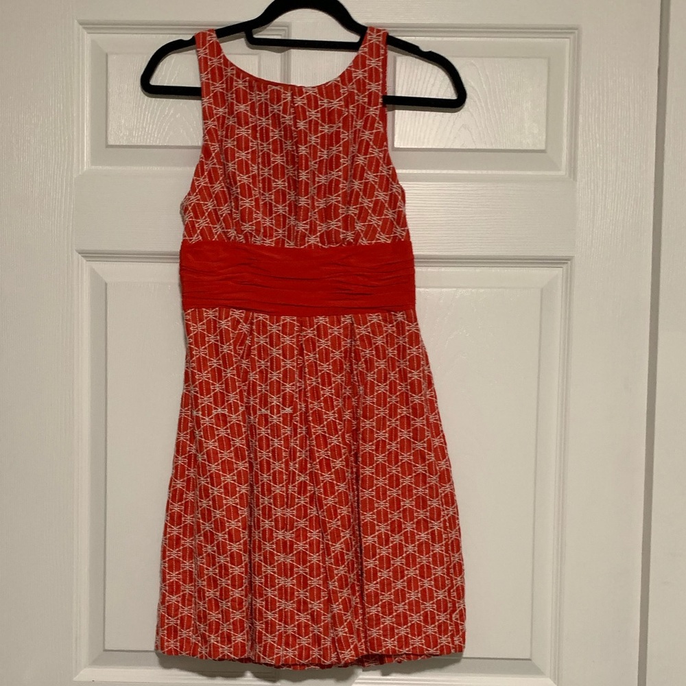 Anthropologie Red / Orange Dress Size 4